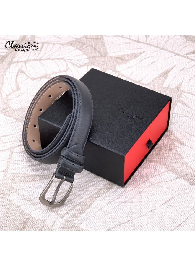 Classic Milano Women's Belt with Gift Box | Faux Leather Ladies Belt for Dresses, Jeans & Gowns | Stylish Womens Belt | Adjustable Girls Belt | Belt for Women with Elegant Buckle - Image 5